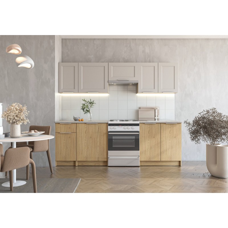 WENDY 240 kuchnia zestaw korpus: dąb cremona, fronty: kaszmir (10p 1kpl)