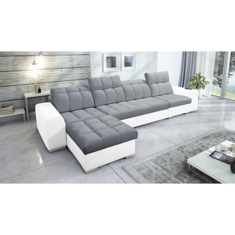 Prisma XII Corner Sofa with Sleeping Function | Luxury Furniture with USB Port | Velvet | Pet Friendly, Terra 92 + Eco Leather Prisma XII Corner Sofa with Sleeping Function | Luxury Furniture with USB Port | Velvet | Pet Friendly, Terra 92 + Eco Leather