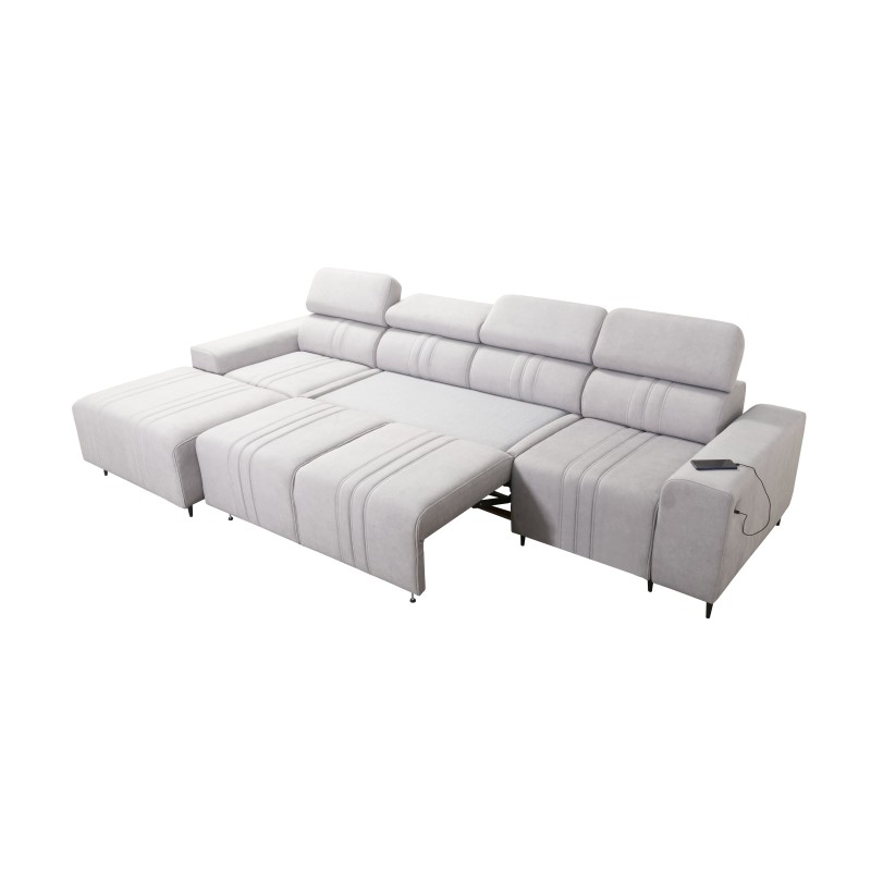 Verona XII Corner Sofa Bed with Velvet Upholstery, Vena 3 - A Practical and Elegant Piece of Furniture for Your Living Room Verona XII Corner Sofa Bed with Velvet Upholstery, Vena 3 - A Practical and Elegant Piece of Furniture for Your Living Room