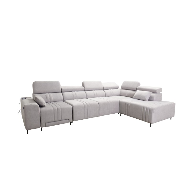 Verona XI Mix Corner Sofa with Sleeping Function in Velvet, Vena 14 - Comfort and Elegance Verona XI Mix Corner Sofa with Sleeping Function in Velvet, Vena 14 - Comfort and Elegance