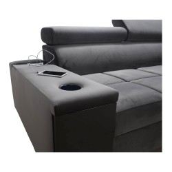Narożnik Orbix I maxi z funkcją spania, regulowane zagłówki,port usb oraz pojemnik na pościel tkanina Ultario Velvet 2955 Narożnik Orbix I maxi z funkcją spania, regulowane zagłówki,port usb oraz pojemnik na pościel tkanina Ultario Velvet 2955
