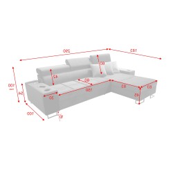 Orbix I Maxi corner sofa with a sleeping function, USB port, and bedding storage Orbix I Maxi corner sofa with a sleeping function, USB port, and bedding storage