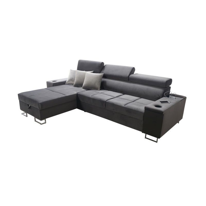 **Meta Title:** Orbix I Mini Corner Sofa with Sleeping Function, Adjustable Headrests, USB Port. **Meta Title:** Orbix I Mini Corner Sofa with Sleeping Function, Adjustable Headrests, USB Port.