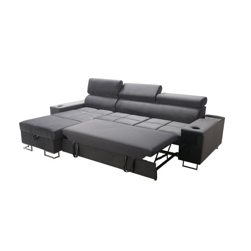**Meta Title:** Orbix I Mini Corner Sofa with Sleeping Function, Adjustable Headrests, USB Port. **Meta Title:** Orbix I Mini Corner Sofa with Sleeping Function, Adjustable Headrests, USB Port.