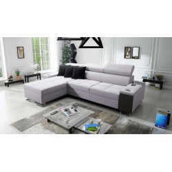 Orbix I Maxi corner sofa with a sleeping function, USB port, and bedding storage