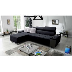 Orbix I Maxi corner sofa with a sleeping function, USB port, and bedding storage