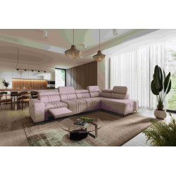 Narożnik Verona XI Mix z funkcją spania oraz funkcją relax manualna tkanina Vena 10