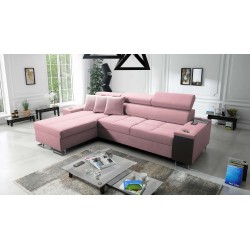 Orbix I Maxi corner sofa with a sleeping function, USB port, and bedding storage