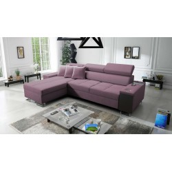 Orbix I Maxi corner sofa with a sleeping function, USB port, and bedding storage