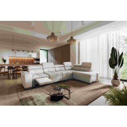 Narożnik Verona XI Mix z funkcją spania oraz funkcją relax manualna tkanina Vena 9