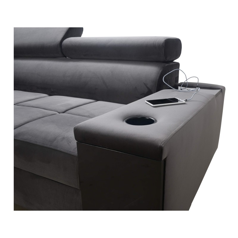 Orbix I Maxi corner sofa with a sleeping function, USB port, and bedding storage Orbix I Maxi corner sofa with a sleeping function, USB port, and bedding storage