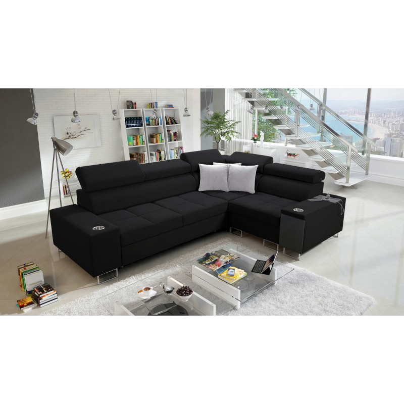 Orbix II corner sofa with sleeping function, adjustable headrests, and USB port - Fabric, Sawana 14 Orbix II corner sofa with sleeping function, adjustable headrests, and USB port - Fabric, Sawana 14