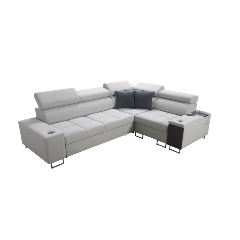 Orbix II corner sofa with sleeping function, adjustable headrests, and USB port - Weave, Sawana 61 Orbix II corner sofa with sleeping function, adjustable headrests, and USB port - Weave, Sawana 61