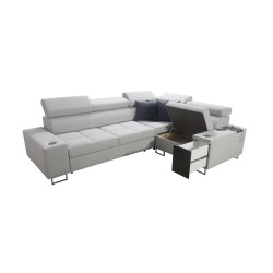 Orbix II sectional sofa with a sleeping function, adjustable headrests, and USB port - Velvet, Ultario Velvet 2955 Orbix II sectional sofa with a sleeping function, adjustable headrests, and USB port - Velvet, Ultario Velvet 2955