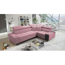 Orbix II sectional sofa with a sleeping function, adjustable headrests, and USB port - Velvet, Ultario Velvet 2955