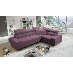 Orbix II corner sofa with sleeping function, adjustable headrests, and USB port - Velvet, Ultario Velvet 2961