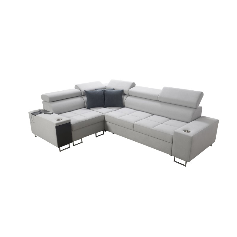 Orbix II corner sofa with sleeping function, adjustable headrests, and USB port - Weave, Sawana 61 Orbix II corner sofa with sleeping function, adjustable headrests, and USB port - Weave, Sawana 61