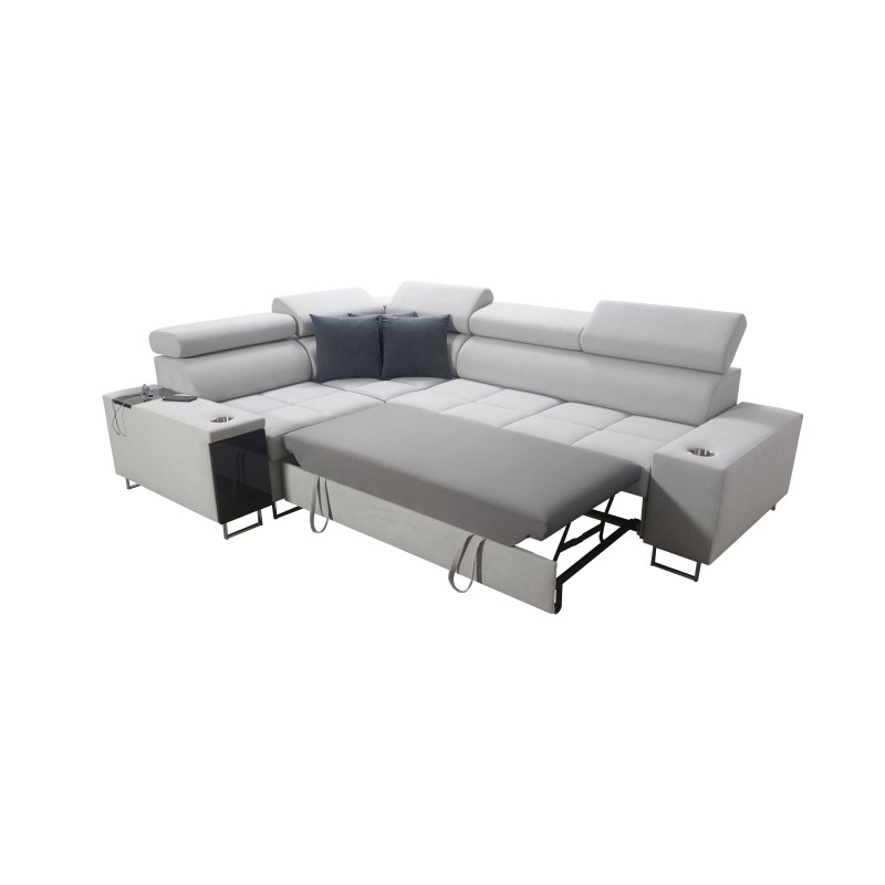 Orbix II corner sofa with sleeping function, adjustable headrests, and USB port - Weave, Sawana 61 Orbix II corner sofa with sleeping function, adjustable headrests, and USB port - Weave, Sawana 61