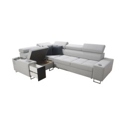 Orbix II sectional sofa with a sleeping function, adjustable headrests, and USB port - Velvet, Ultario Velvet 2955 Orbix II sectional sofa with a sleeping function, adjustable headrests, and USB port - Velvet, Ultario Velvet 2955