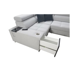 Narożnik Orbix II z funkcją spania, regulowane zagłówki,port usb oraz pojemnik na pościel tkanina Ultario Velvet 2955 Narożnik Orbix II z funkcją spania, regulowane zagłówki,port usb oraz pojemnik na pościel tkanina Ultario Velvet 2955