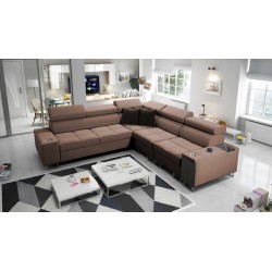 Orbix III corner sofa with sleeping function, adjustable headrests, and USB port - Spacious and comfortable