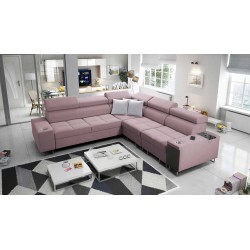 Orbix III corner sofa with sleeping function, adjustable headrests, and USB port - Spacious and comfortable
