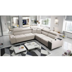 Orbix III corner sofa with sleeping function, adjustable headrests, and USB port - Spacious and comfortable