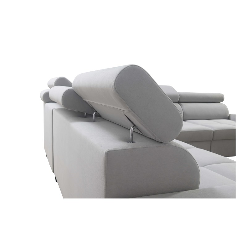 Orbix III corner sofa with sleeping function, adjustable headrests, and USB port - Spacious and comfortable Orbix III corner sofa with sleeping function, adjustable headrests, and USB port - Spacious and comfortable