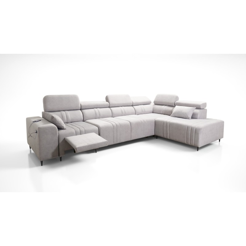 Verona XI Mix Corner Sofa with Sleeping Function in Velvet, Vena 6 - Comfort and Elegance Verona XI Mix Corner Sofa with Sleeping Function in Velvet, Vena 6 - Comfort and Elegance