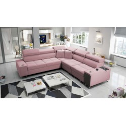 Orbix III corner sofa with sleeping function, adjustable headrests, and USB port - Spacious and comfortable