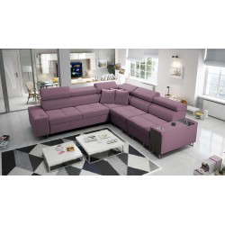 Orbix III corner sofa with sleeping function, adjustable headrests, and USB port - Spacious and comfortable