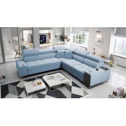 Orbix III corner sofa with sleeping function, adjustable headrests, and USB port - Spacious and comfortable