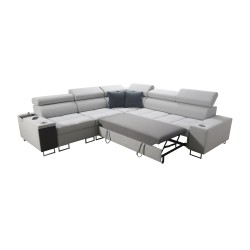 Orbix III corner sofa with sleeping function, adjustable headrests, and USB port - Spacious and comfortable Orbix III corner sofa with sleeping function, adjustable headrests, and USB port - Spacious and comfortable