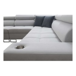 Sofá esquinero Orbix III con función para dormir, reposacabezas ajustables y puerto USB - Espacioso y cómodo. Sofá esquinero Orbix III con función para dormir, reposacabezas ajustables y puerto USB - Espacioso y cómodo.