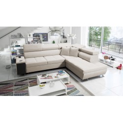The Orbix VII corner sofa with a sleeping function in Velvet fabric, Ultario Velvet 2979 - elegance and functionality in one!