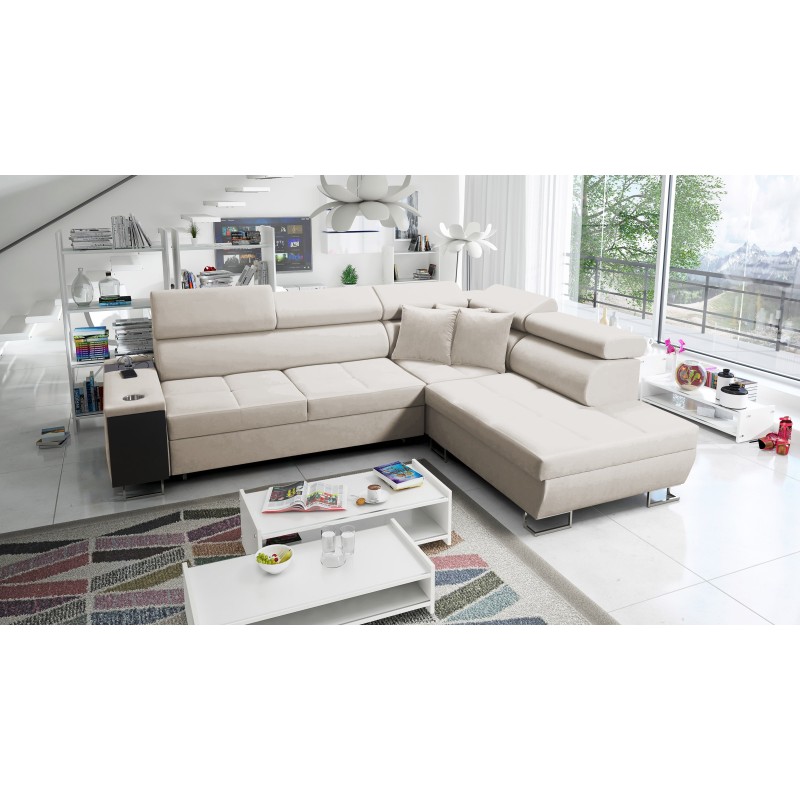 The Orbix VII corner sofa with a sleeping function in Velvet fabric, Ultario Velvet 2979 - elegance and functionality in one! The Orbix VII corner sofa with a sleeping function in Velvet fabric, Ultario Velvet 2979 - elegance and functionality in one!