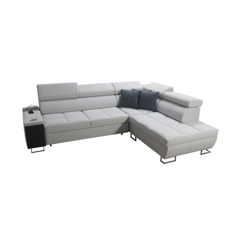 The Orbix VII corner sofa with a sleeping function in Velvet fabric, Ultario Velvet 2979 - elegance and functionality in one! The Orbix VII corner sofa with a sleeping function in Velvet fabric, Ultario Velvet 2979 - elegance and functionality in one!