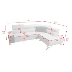 The Orbix VII corner sofa with a sleeping function in Velvet fabric, Ultario Velvet 2979 - elegance and functionality in one! The Orbix VII corner sofa with a sleeping function in Velvet fabric, Ultario Velvet 2979 - elegance and functionality in one!