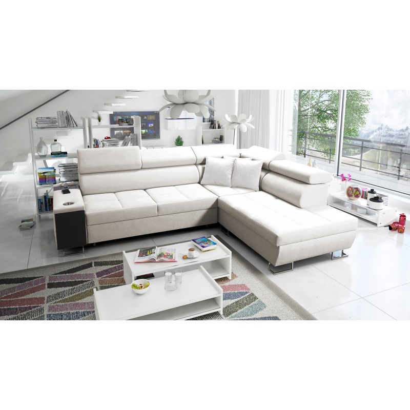 Orbix VII corner sofa with sleeping function in Velvet fabric, Ultario Velvet 2978 - elegance and functionality in one! Orbix VII corner sofa with sleeping function in Velvet fabric, Ultario Velvet 2978 - elegance and functionality in one!