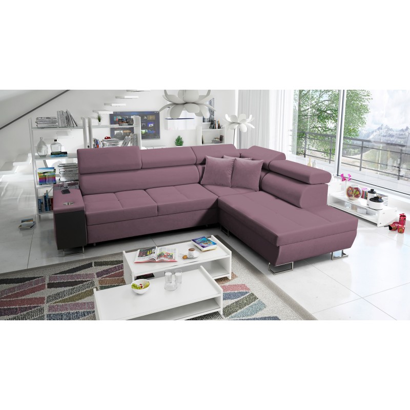 The Orbix VII corner sofa with a sleeping function in Velvet fabric, Ultario Velvet 2961 - elegance and functionality in one! The Orbix VII corner sofa with a sleeping function in Velvet fabric, Ultario Velvet 2961 - elegance and functionality in one!