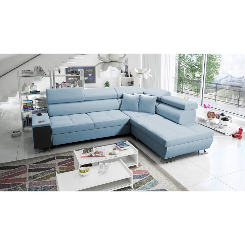Orbix VII corner sofa with a sleeping function in Velvet fabric, Ultario Velvet 2960 - elegance and functionality in one! Orbix VII corner sofa with a sleeping function in Velvet fabric, Ultario Velvet 2960 - elegance and functionality in one!