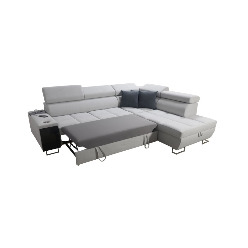 Orbix VII corner sofa with a sleeping function in Velvet fabric, Ultario Velvet 2960 - elegance and functionality in one! Orbix VII corner sofa with a sleeping function in Velvet fabric, Ultario Velvet 2960 - elegance and functionality in one!