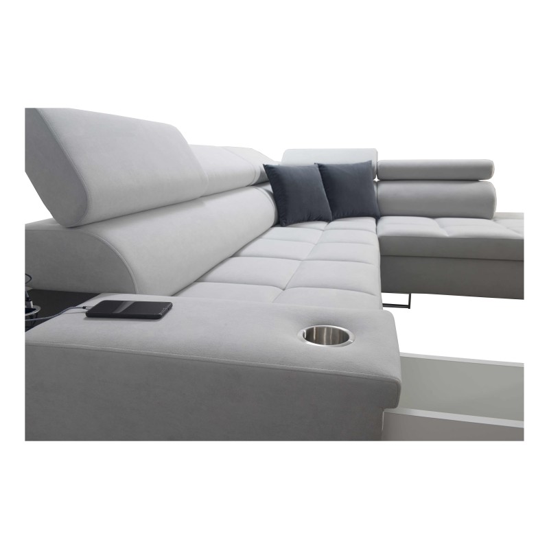 Orbix VII corner sofa with a sleeping function in Velvet fabric, Ultario Velvet 2960 - elegance and functionality in one! Orbix VII corner sofa with a sleeping function in Velvet fabric, Ultario Velvet 2960 - elegance and functionality in one!