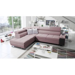 Orbix VII corner sofa with a sleeping function in Plecionka fabric, Sawana 61 - elegance and functionality in one!