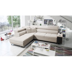 The Orbix VII corner sofa with a sleeping function in Velvet fabric, Ultario Velvet 2979 - elegance and functionality in one!