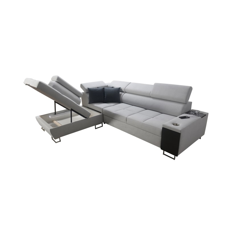 The Orbix VII corner sofa with a sleeping function in Velvet fabric, Ultario Velvet 2979 - elegance and functionality in one! The Orbix VII corner sofa with a sleeping function in Velvet fabric, Ultario Velvet 2979 - elegance and functionality in one!