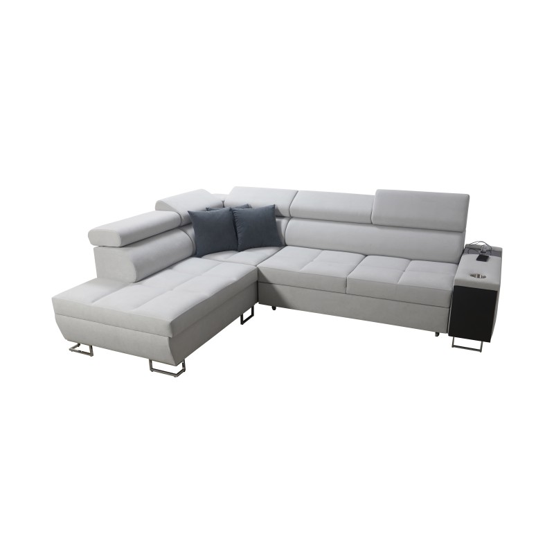 The Orbix VII corner sofa with a sleeping function in Velvet fabric, Ultario Velvet 2979 - elegance and functionality in one! The Orbix VII corner sofa with a sleeping function in Velvet fabric, Ultario Velvet 2979 - elegance and functionality in one!