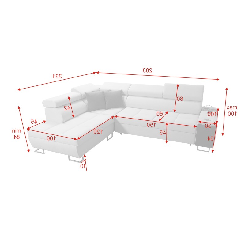 The Orbix VII corner sofa with a sleeping function in Velvet fabric, Ultario Velvet 2979 - elegance and functionality in one! The Orbix VII corner sofa with a sleeping function in Velvet fabric, Ultario Velvet 2979 - elegance and functionality in one!