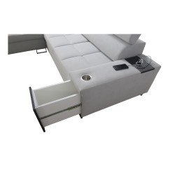 Narożnik Orbix VII z funkcją spania, regulowane zagłówki,port usb oraz pojemnik na pościel tkanina Ultario Velvet 2955 Narożnik Orbix VII z funkcją spania, regulowane zagłówki,port usb oraz pojemnik na pościel tkanina Ultario Velvet 2955
