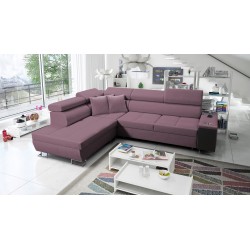 The Orbix VII corner sofa with a sleeping function in Velvet fabric, Ultario Velvet 2961 - elegance and functionality in one!